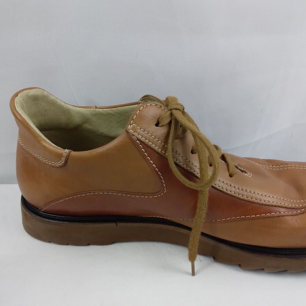 Kenneth Cole Reaction Brown Leather Lace Up Oxford 2 Tone Y2K Preppy Men's 12 - Picture 14 of 16